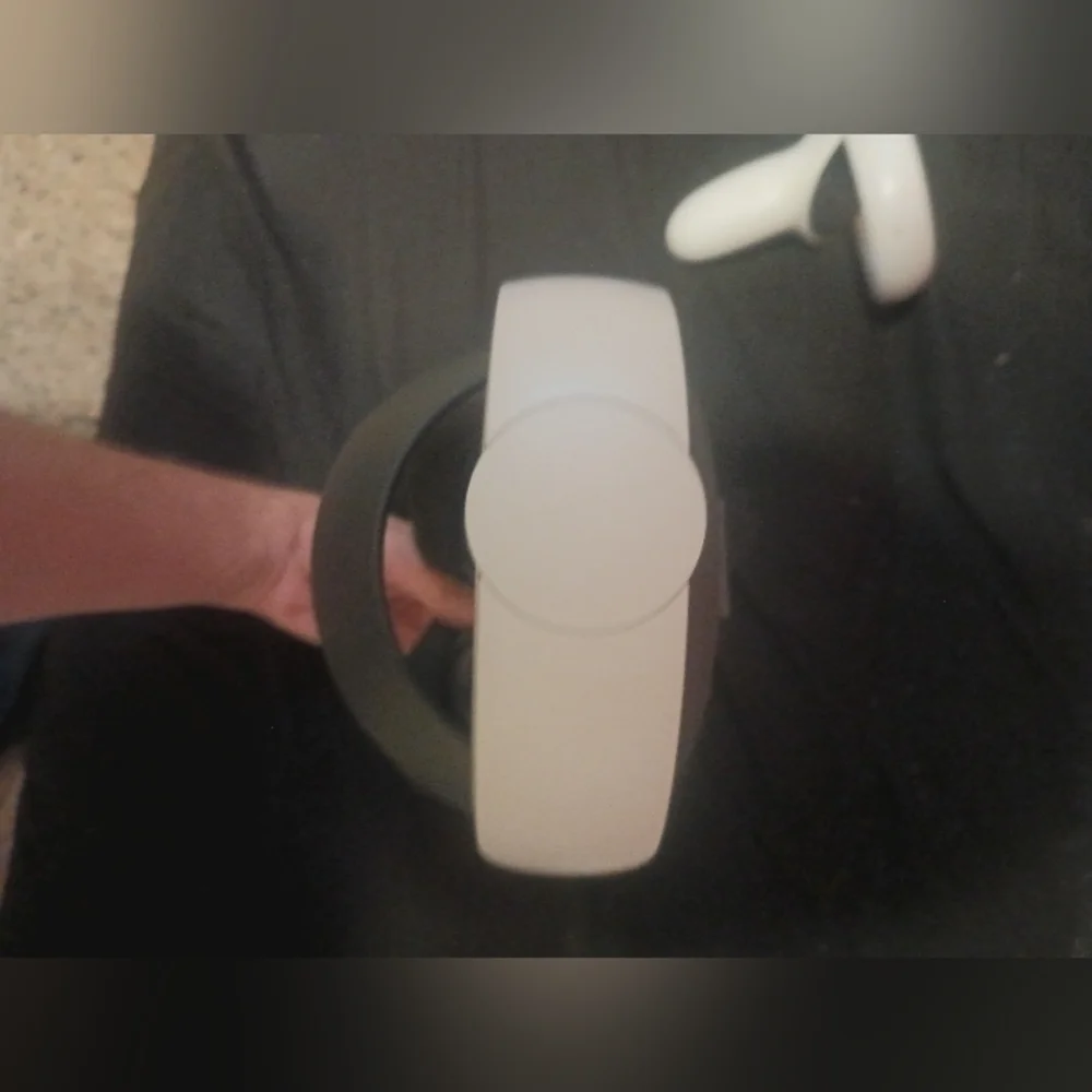 White VR Headset with Controllers